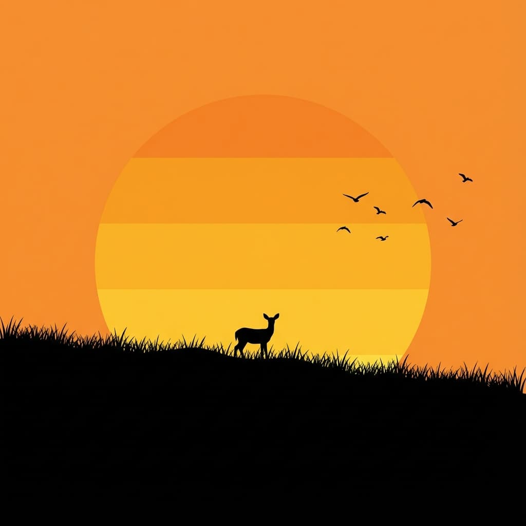 African wildlife illustration